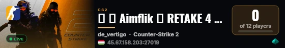 ▄ ▇ Aimflik ⭐ RETAKE 4 BALKAN !hu !mkdbg !cgeucro !srbihr live status badge