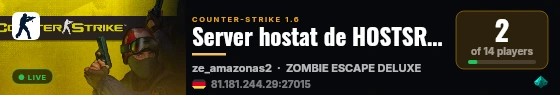 Server hostat de HOSTSRC.IO live status badge