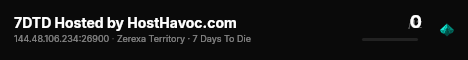 7DTD Hosted by HostHavoc.com live status badge