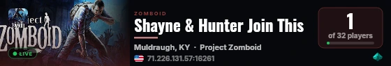 Shayne & Hunter Join This live status badge
