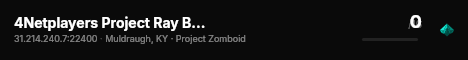 4Netplayers Project Ray Ban Zomboid Server live status badge
