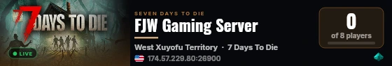 FJW Gaming Server live status badge