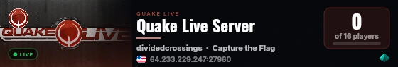 Quake Live Server live status badge