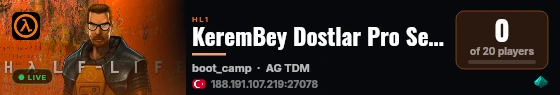 KeremBey Dostlar Pro Server live status badge