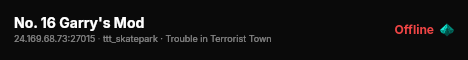 No. 16 Garry's Mod live status badge