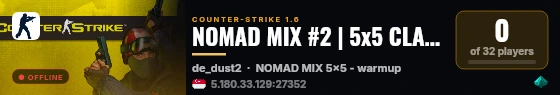 NOMAD MIX #2 | 5x5 CLANWAR | KG live status badge