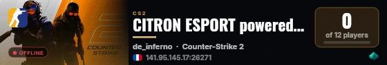 CITRON ESPORT powered by PRACC.COM live status badge