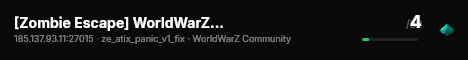 [Zombie Escape] WorldWarZ [LVL|XP|VIP|CSO] live status badge