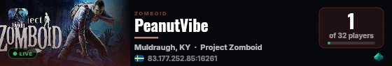 PeanutVibe live status badge