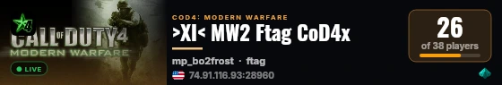 >XI< MW2 Ftag CoD4x live status badge