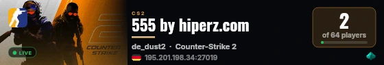 555 by hiperz.com live status badge