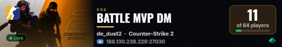 BATTLE MVP DM live status badge