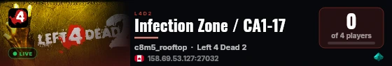 Infection Zone / CA1-17 live status badge