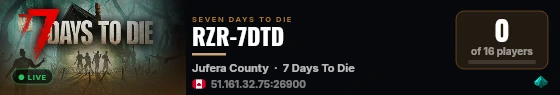 RZR-7DTD live status badge