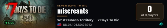 miscreants live status badge