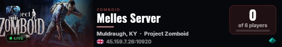 Melles Server live status badge