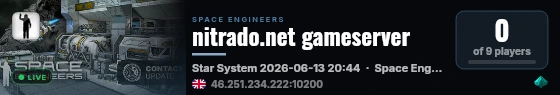 nitrado.net gameserver live status badge