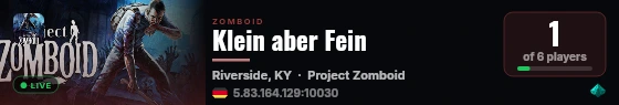 Klein aber Fein live status badge