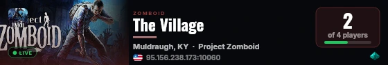 The Village live status badge