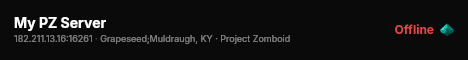 My PZ Server live status badge