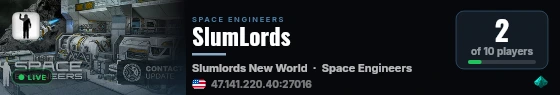 SlumLords live status badge