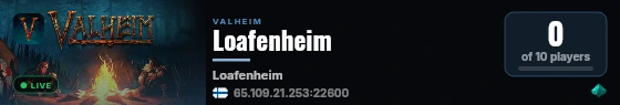 Loafenheim live status badge