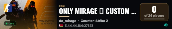 ONLY MIRAGE ✅ CUSTOM MODELS & WEAPONS live status badge
