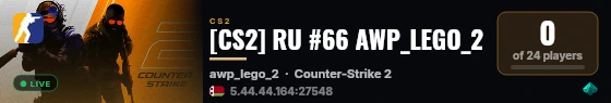 [CS2] RU #66 AWP_LEGO_2 live status badge