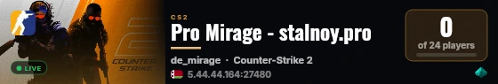 Pro Mirage - stalnoy.pro live status badge