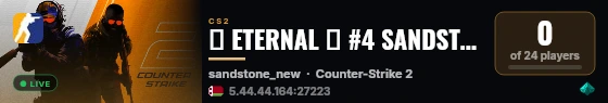🍰 ETERNAL 🍰 #4 SANDSTONE !cw !ws !shop !vip live status badge
