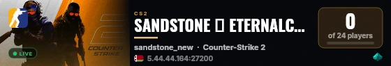 SANDSTONE 💎 ETERNALCS2.RU live status badge