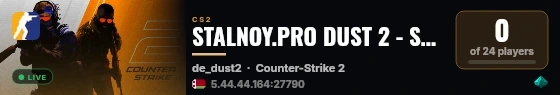 STALNOY.PRO DUST 2 - SKINS,VIP,MODELS live status badge