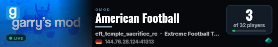 American Football live status badge