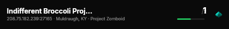 Indifferent Broccoli Project Zomboid Server live status badge