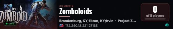 Zomboloids live status badge