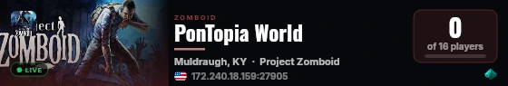 PonTopia World live status badge