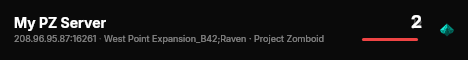My PZ Server live status badge
