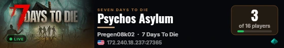 Psychos Asylum live status badge