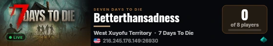 Betterthansadness live status badge