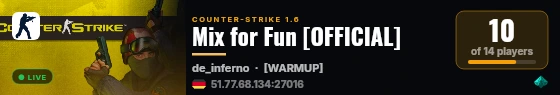 Mix for Fun [OFFICIAL] live status badge