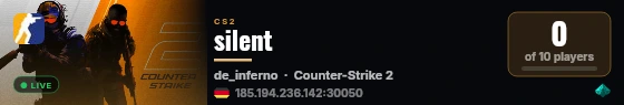 silent live status badge