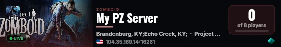 My PZ Server live status badge