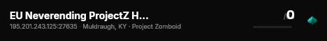 EU Neverending ProjectZ HARD PVE PVP FRESH WIPED 30.06 live status badge