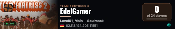 EdelGamer live status badge