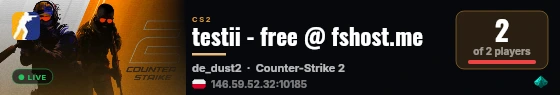 testii - free @ fshost.me live status badge