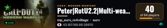 Peter|RotU2.2|Multi-weapon|Zombie Server live status badge