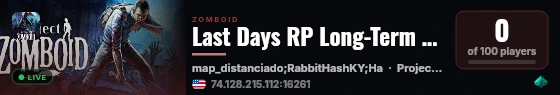 Last Days RP Long-Term Survival-Fresh Wipe 9/5 live status badge