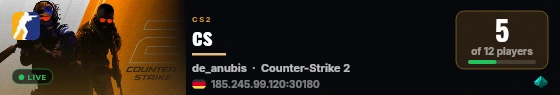 cs live status badge