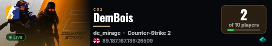 DemBois live status badge