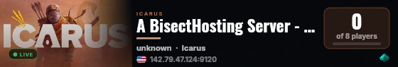 A BisectHosting Server - 29a0a243 live status badge